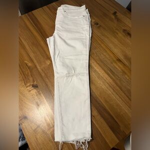 Madewell white jeans cropped jeans